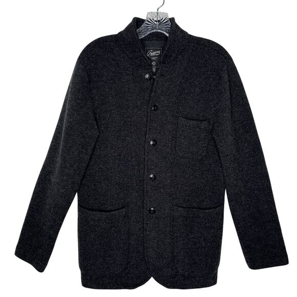 Grayers 100% Lambswool Charcoal Preppy Jacket Cardigan Mens medium - Picture 2 of 16
